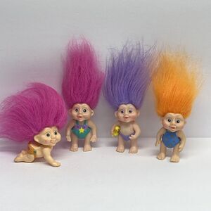 Magic Troll Babies 1991 Applause Lot of 4 Dolls Vintage Collectible Toys
